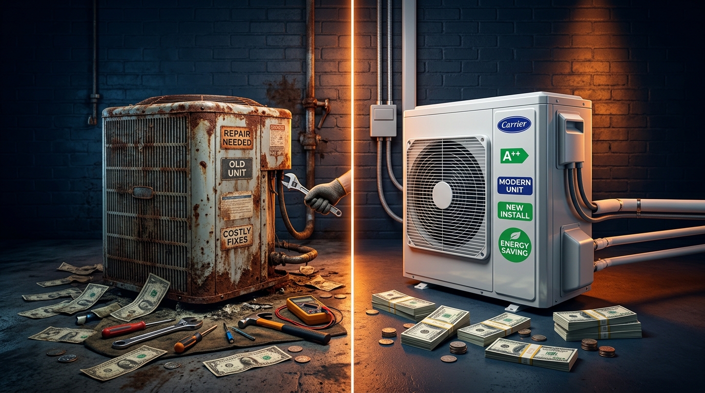 The 5000 dollar rule for HVAC repair vs replace