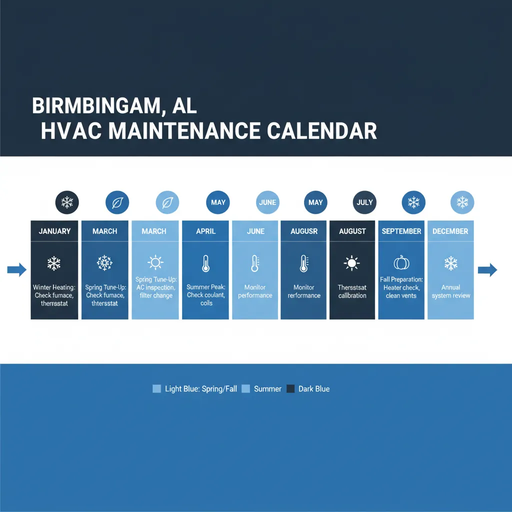 Seasonal HVAC calendar for Pelham Alabama