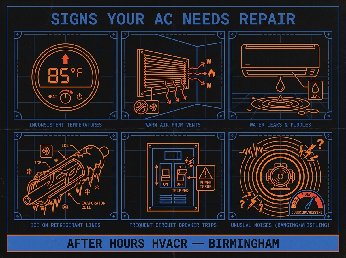 Signs your AC needs emergency repair in Birmingham AL
